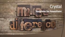  Presentation with difference - Cool new slides with make a difference phrase set backdrop and a violet colored foreground