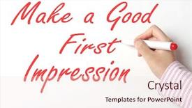  Presentation with first impression - PPT layouts with make a good first impression background and a lemonade colored foreground