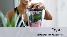  Presentation with almond - Cool new slide deck with make a healthy green backdrop and a light gray colored foreground