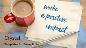  Presentation with impact - PPT layouts having make a positive impact - handwriting background and a soft green colored foreground