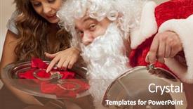  Presentation with santa - Theme with make a present with allusion background and a  colored foreground