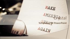  Presentation with america - Theme having make-america-great-again-phrase background and a lemonade colored foreground