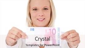  Presentation with dr holding ipad - PPT layouts having make budget - attractive young woman holding 10 background and a lemonade colored foreground