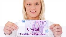  Presentation with holding hotdog - Presentation theme consisting of make budget - attractive young woman holding 500 background and a  colored foreground