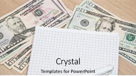  Presentation with budget - Cool new slide set with make budget - various dollar notes next backdrop and a  colored foreground