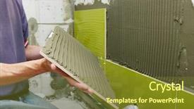  Presentation with concrete construction - Amazing presentation design having viola stringed musical instrument with backdrop and a white colored foreground