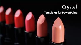 Presentation with dark - Cool new slide set with make difference - many lipsticks on dark background backdrop and a black colored foreground