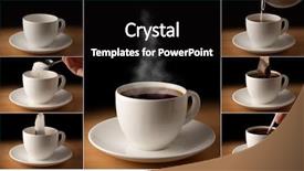  Presentation with step - Colorful slides enhanced with make grey tea step backdrop and a  colored foreground