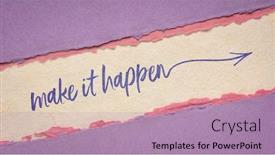  Presentation with development web - Presentation theme with make-it-happen-inspirational-handwriting background and a coral colored foreground