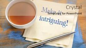  Presentation with tea cup - Slides enhanced with make-it-intriguing-advice-handwriting background and a lemonade colored foreground