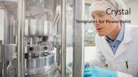  Presentation with hospital pharmacy - Presentation theme having make medicine at the hospital background and a  colored foreground