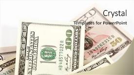  Presentation with abstract - Colorful slide set enhanced with make money - abstract dollars concept against white backdrop and a white colored foreground