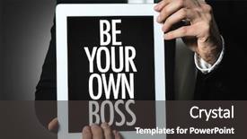  Presentation with best boss ever - Cool new presentation theme with make money - be your own boss backdrop and a dark gray colored foreground