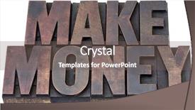  Presentation with ink - PPT theme featuring make money - isolated words background and a gray colored foreground