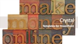  Presentation with money online - Slide deck featuring make money online phrase background and a tawny brown colored foreground