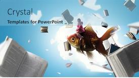  Presentation with media - Beautiful theme featuring make-my-wishes-mixed-media backdrop and a light blue colored foreground