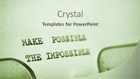  Presentation with possible - Theme consisting of make-possible-the-impossible-text background and a sky blue colored foreground