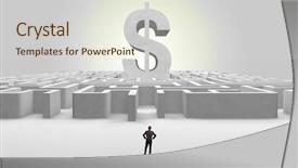  Presentation with profit - Amazing presentation theme having make profit - businessman entering the big labyrinth backdrop and a sky blue colored foreground