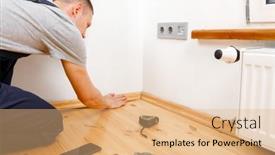  Presentation with room - Slides with make-repairs-installing-a-new background and a  colored foreground