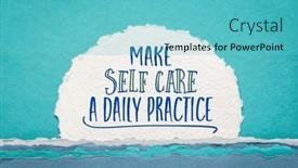  Presentation with personal care - Slide set having make-self-care-a-daily background and a seafoam green colored foreground