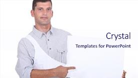  Presentation with industrial automation control panel - Colorful presentation enhanced with make suggestions - butcher showing panel backdrop and a  colored foreground