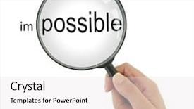  Presentation with possible - Audience pleasing slides consisting of make the impossible possible backdrop and a white colored foreground