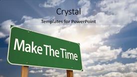  Presentation with sky sun - Presentation theme with make the time green road background and a seafoam green colored foreground