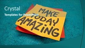  Presentation with positivity - Slide set featuring make-today-amazing-reminder-handwriting background and a ocean colored foreground