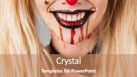  Presentation with blood - Beautiful slide deck featuring make-up and blood streaks backdrop and a coral colored foreground