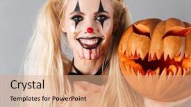  Presentation with blood clot - PPT layouts featuring make-up and blood streaks background and a coral colored foreground