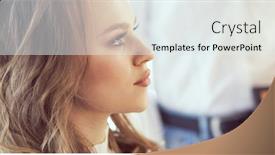  Presentation with artist - Amazing slide deck having make-up-artist-doing-make backdrop and a sky blue colored foreground