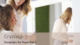  Presentation with artist - Colorful slide deck enhanced with make-up-artist-doing-professional backdrop and a mint green colored foreground