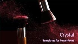  Presentation with pink black - Theme enhanced with brush with pink powder explosion background and a wine colored foreground