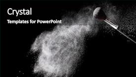  Presentation with powder - Colorful slide set enhanced with make up brush with powder backdrop and a black colored foreground