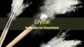  Presentation with makeup brushes and make up - Audience pleasing theme consisting of make up brushes with powder backdrop and a  colored foreground