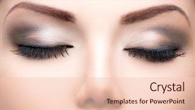  Presentation with eyelashes - Slide deck enhanced with make up closeup long eyelashes background and a lemonade colored foreground