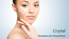  Presentation with spa concept - Presentation featuring make-up concept collage background and a  colored foreground