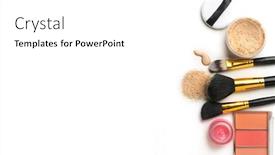  Presentation with make up cosmetics - Presentation consisting of make-up-cosmetics-face-contouring background and a white colored foreground