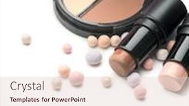  Presentation with product - Cool new slides with make-up-face-contouring-make backdrop and a lemonade colored foreground