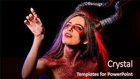  Presentation with satan - Cool new slide deck with make-up for night club backdrop and a wine colored foreground