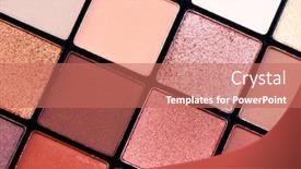  Presentation with eye shadow - Colorful slides enhanced with make-up-palette-set-professional backdrop and a coral colored foreground