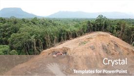  Presentation with palm oil - Presentation theme consisting of photo rainforest jungle in borneo background and a coral colored foreground