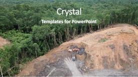  Presentation with palm oil - Beautiful slide deck featuring photo rainforest jungle in borneo backdrop and a ocean colored foreground