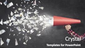  Presentation with announcement - PPT theme enhanced with make your announcement mixed media background and a dark gray colored foreground