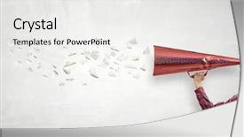  Presentation with announcement - Presentation featuring make your announcement mixed media background and a white colored foreground