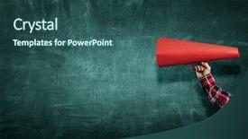  Presentation with announcement - Slide set with make your announcement mixed media background and a ocean colored foreground