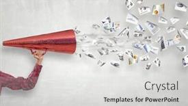  Presentation with announcement - Cool new slide deck with make your announcement mixed media backdrop and a light gray colored foreground