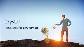  Presentation with profit - PPT layouts consisting of make your income grow mixed background and a sky blue colored foreground