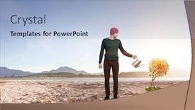  Presentation with media - Presentation theme enhanced with make-your-income-grow-mixed background and a light blue colored foreground