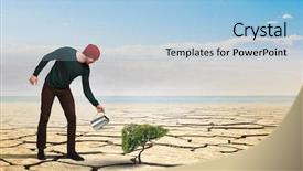  Presentation with media - Slide deck enhanced with make your income grow mixed background and a light blue colored foreground